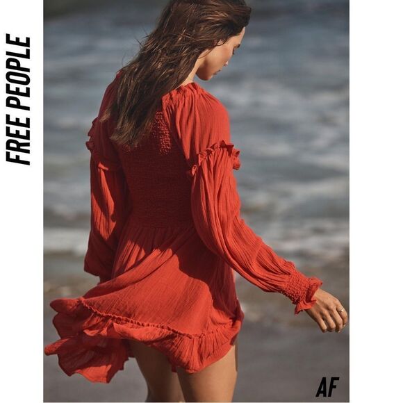 FREE PEOPLE KISS AND TELL MINI IN RED NEW XS - Picture 1 of 6
